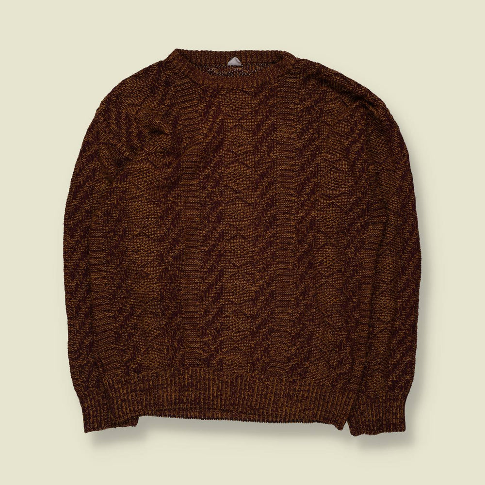 1980s | Knit | Brown - L