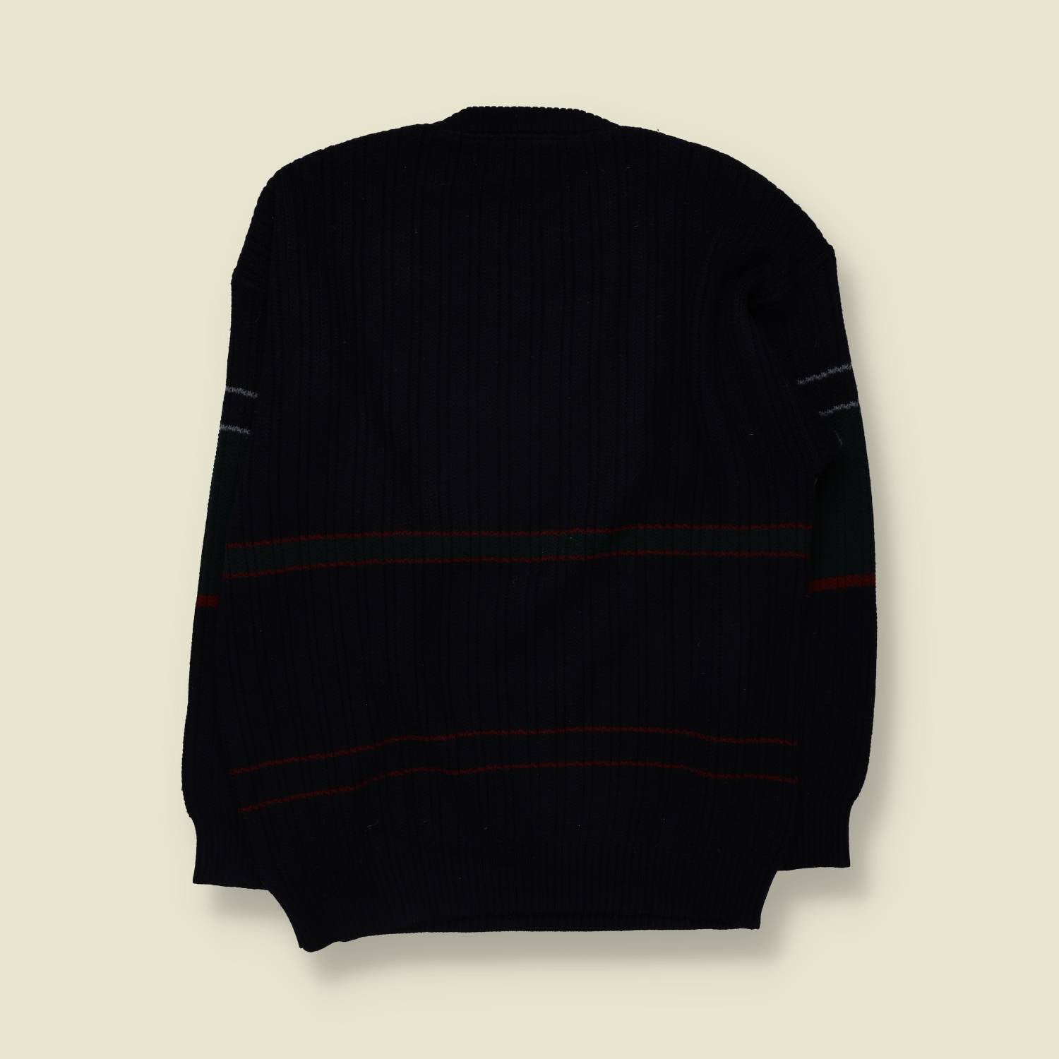 1980s | Il Granchio | Novelty Knit | Navy - XL