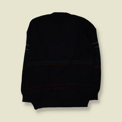 1980s | Il Granchio | Novelty Knit | Navy - XL