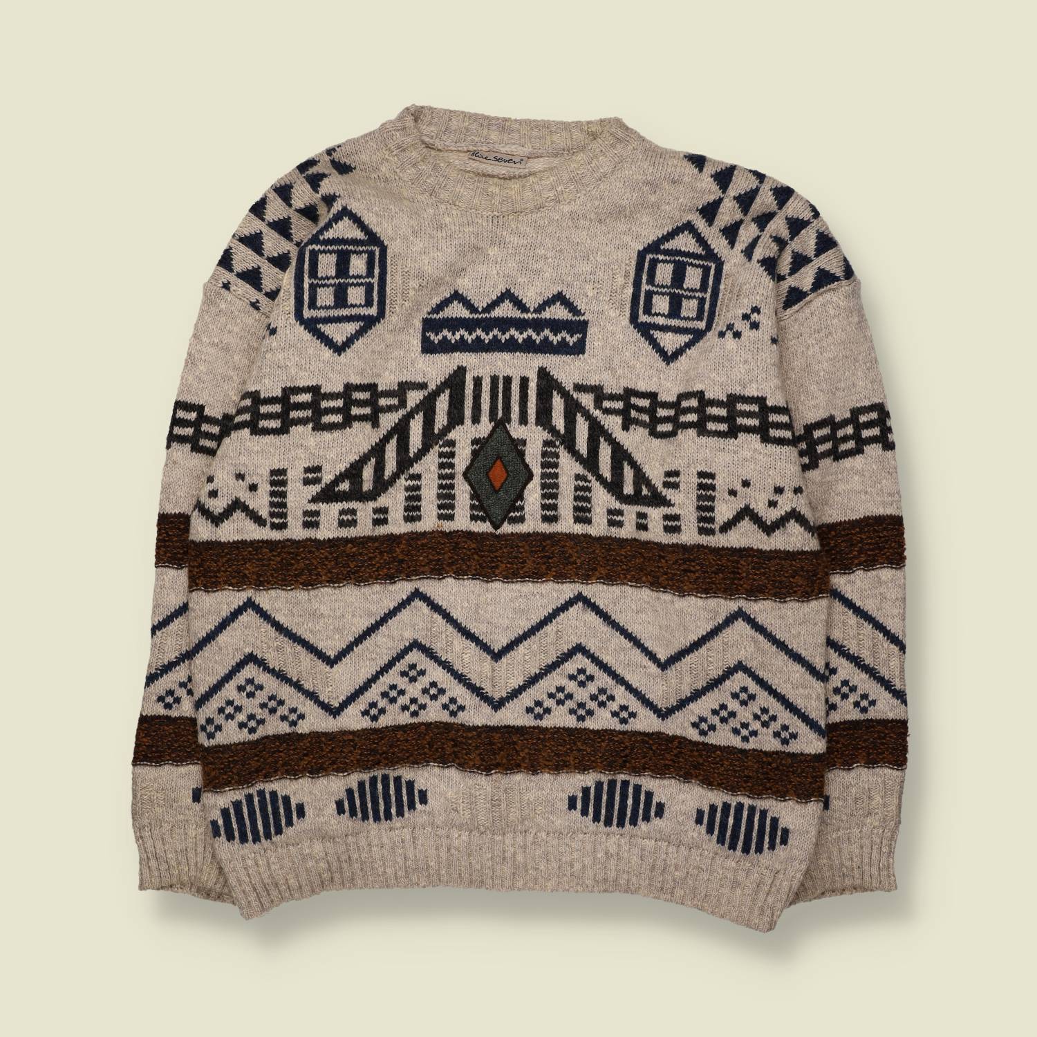 1980s | Blue Seven | Knit | Grey Multi - L