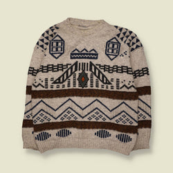 1980s | Blue Seven | Knit | Grey Multi - L