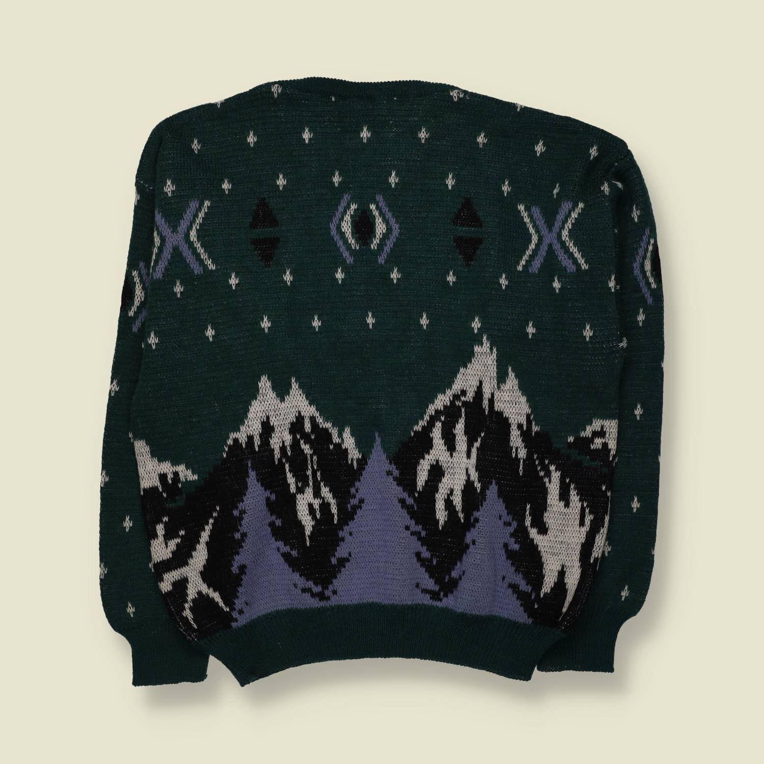 1980s | Ciao Sportswear | Husky Novelty Knit | Green - M
