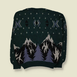 1980s | Ciao Sportswear | Husky Novelty Knit | Green - M