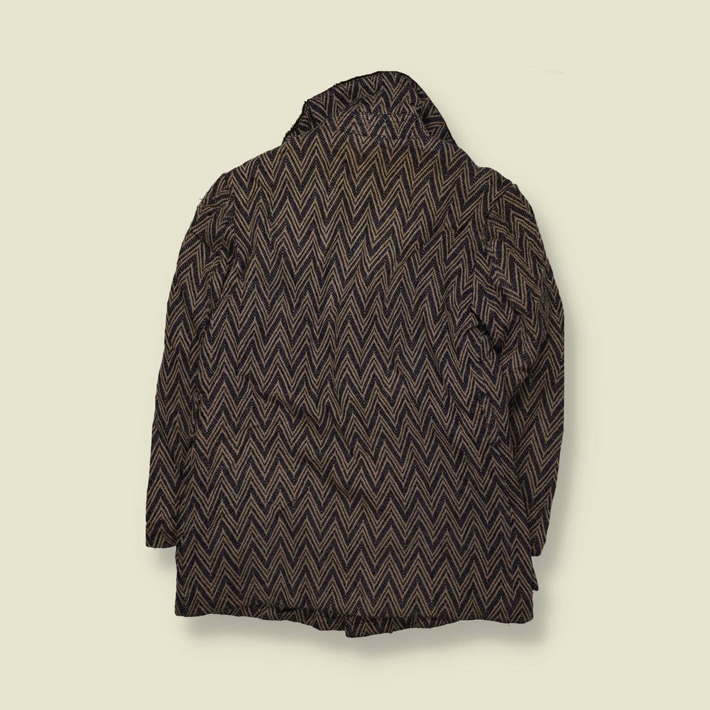 1970s | Khan | Chevron Pattern Padded Coat – S