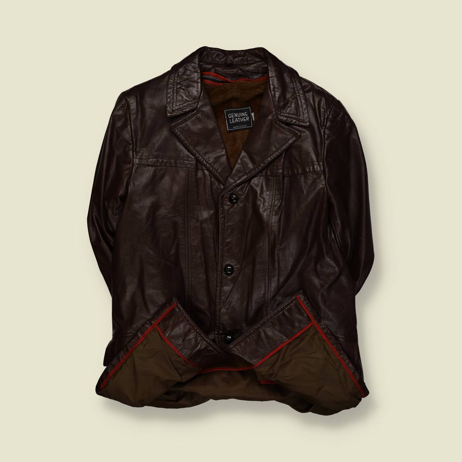 1970s | Unbranded | Leather Coat – L