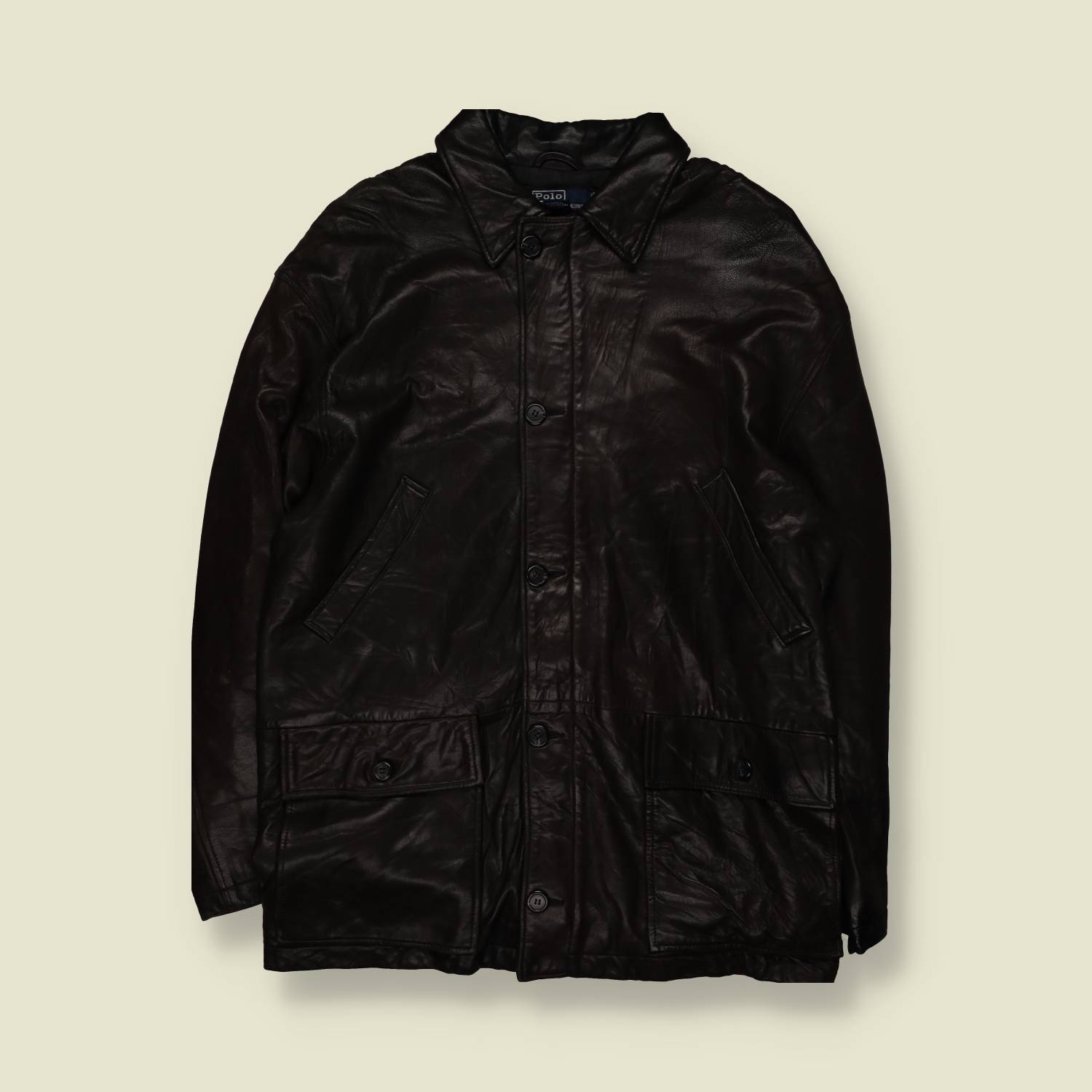 1990s | Polo Ralph Lauren | Leather Coat –  XL