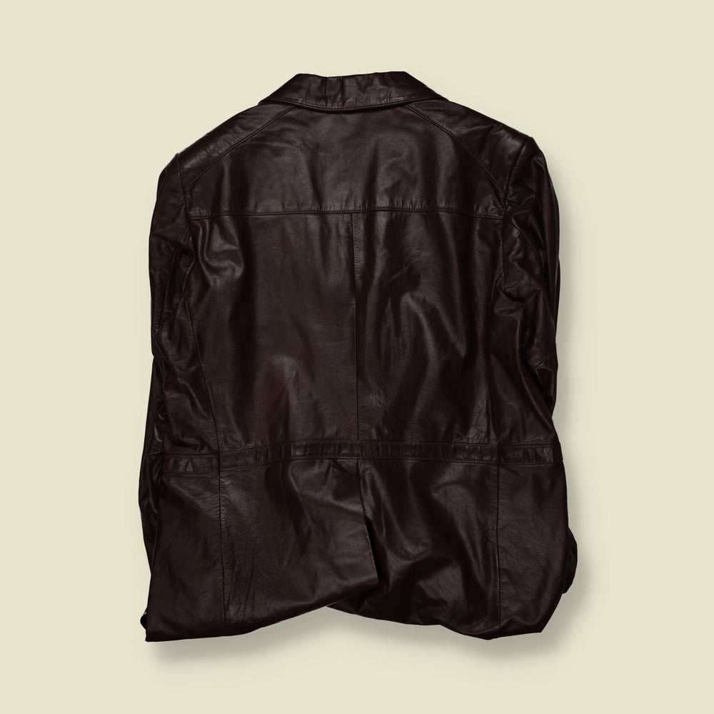1970s | London Fog | Leather Coat – S