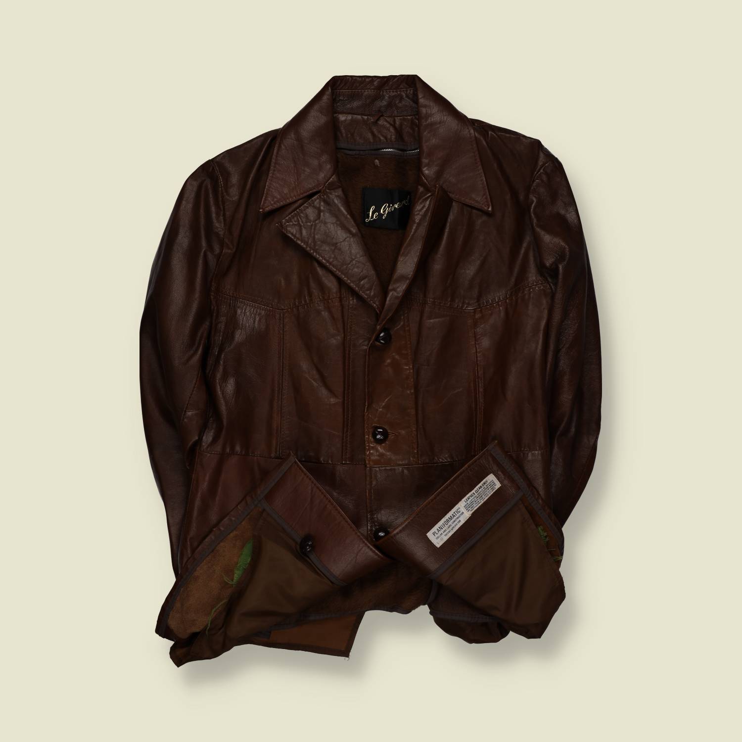 1970s | Le Girard | Leather Coat – XXL