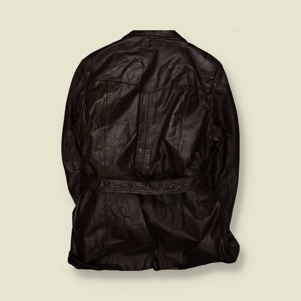 1970s | Bermans | Leather Coat – L