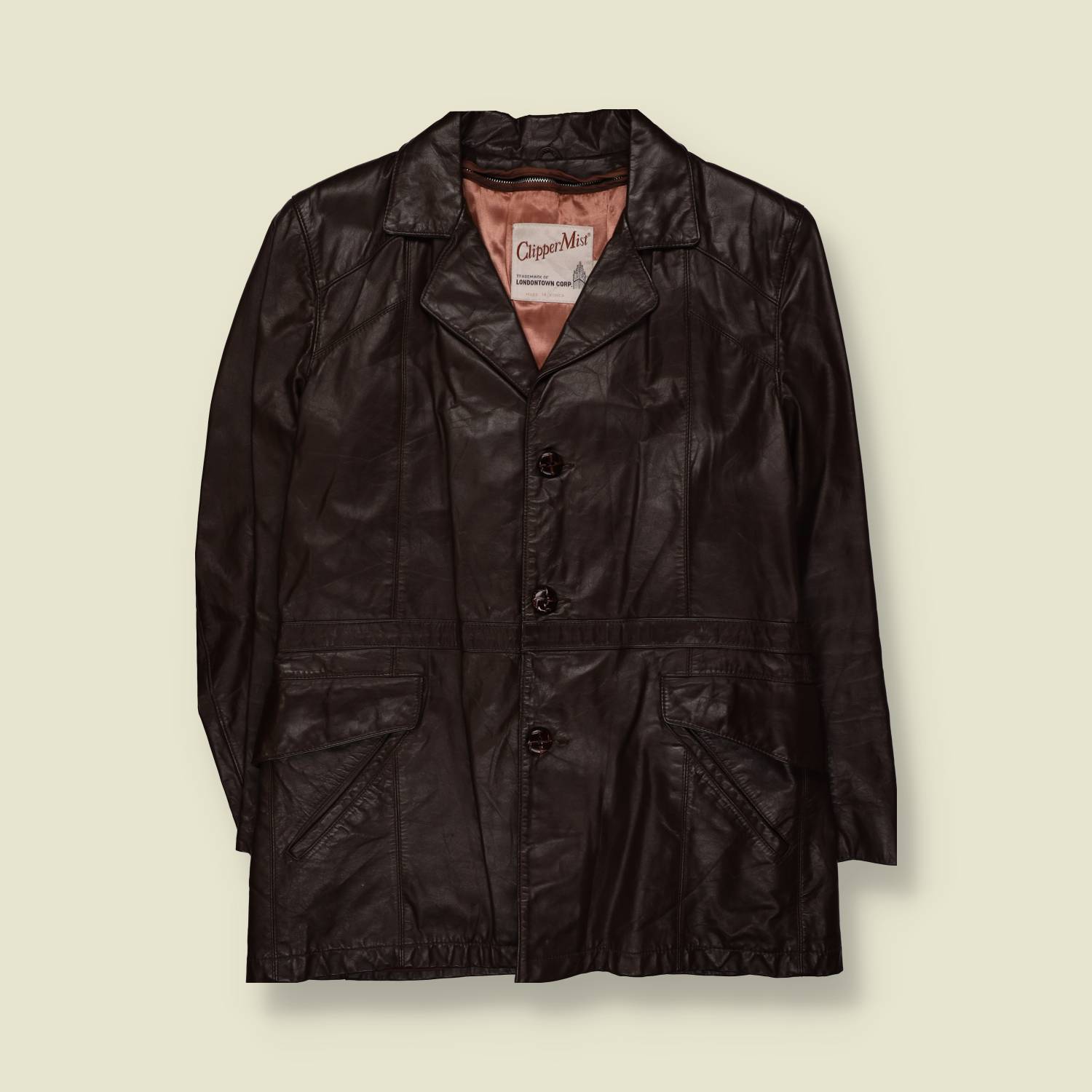 1970s | London Fog | Leather Blazer – M