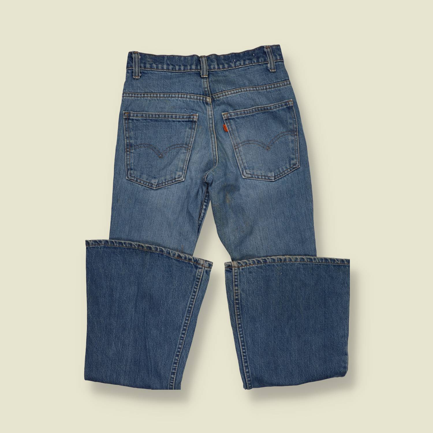 1970s | Levi’s | Orange Tab | Bell bottom flares | Talon zipper - w28