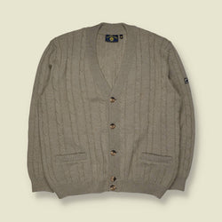 1980s–1990s | Navigare | Button Front Cardigan | Stone – XL