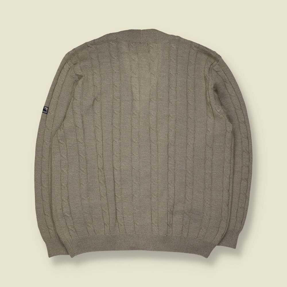 1980s–1990s | Navigare | Button Front Cardigan | Stone – XL