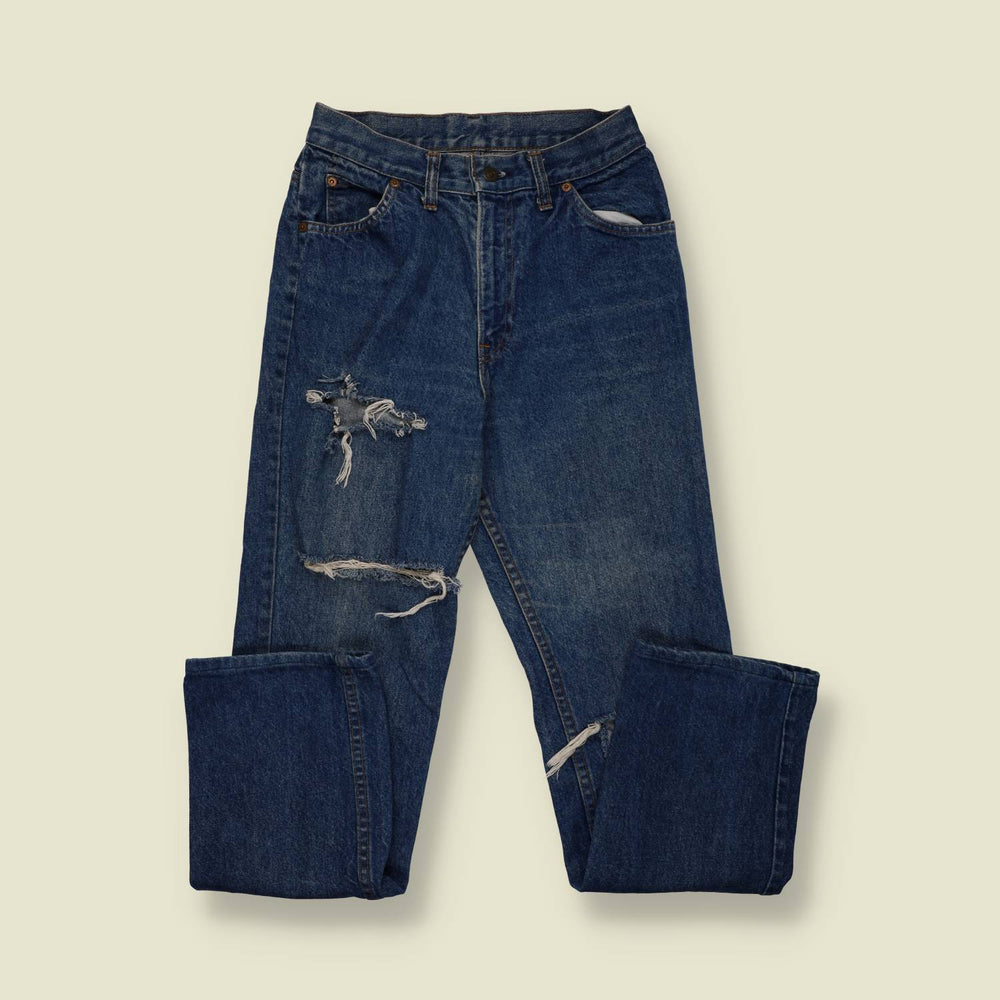 1970s | Levi’s | Orange Tab | Flared Jeans | Talon 47 Zipper - w25
