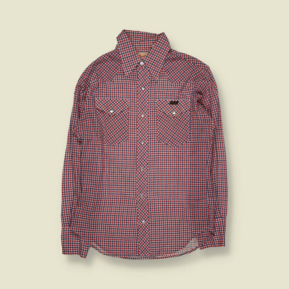 1970s | Wrangler | Sanforized Western Shirt | Check - S