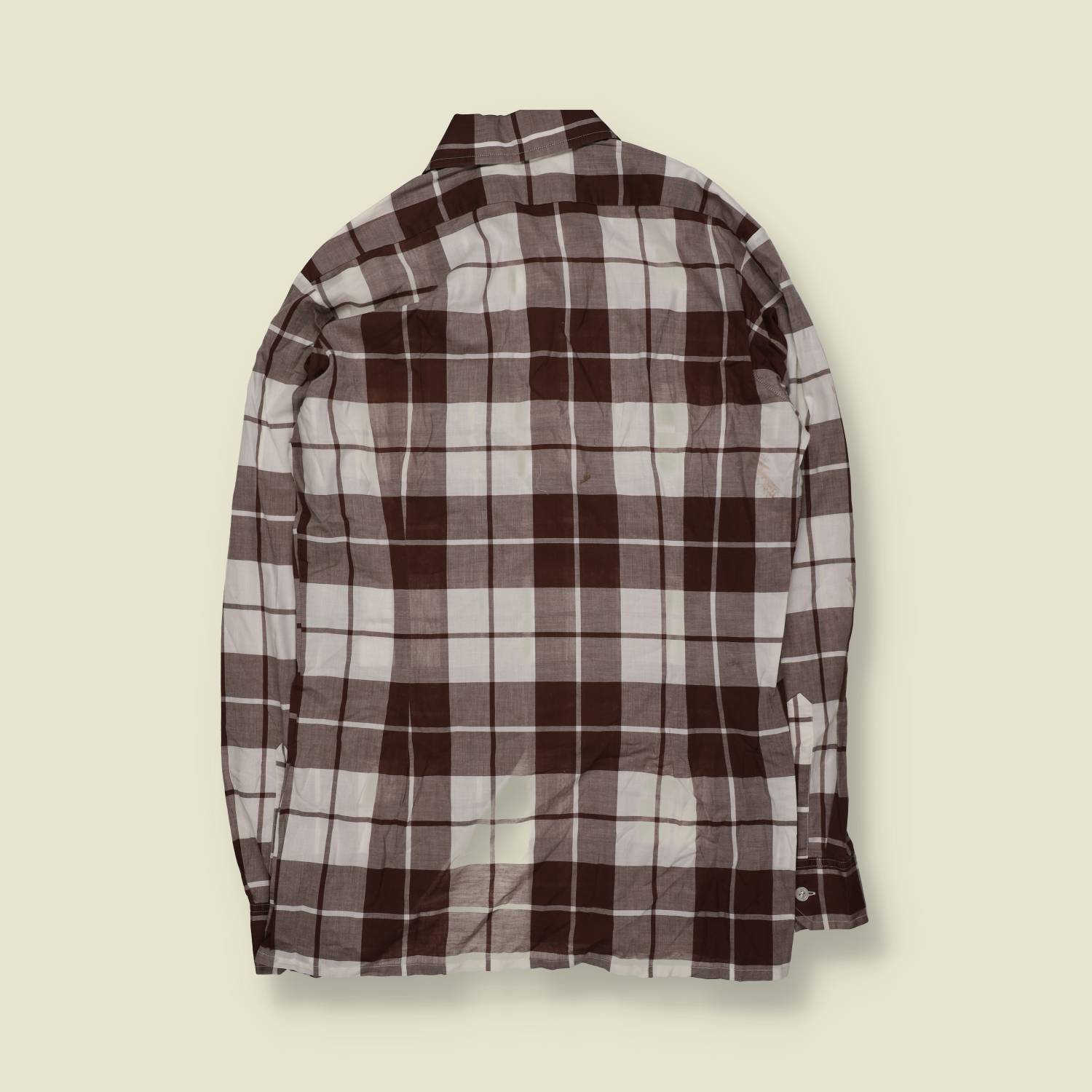 1970s | Long Sleeve Check Shirt - L