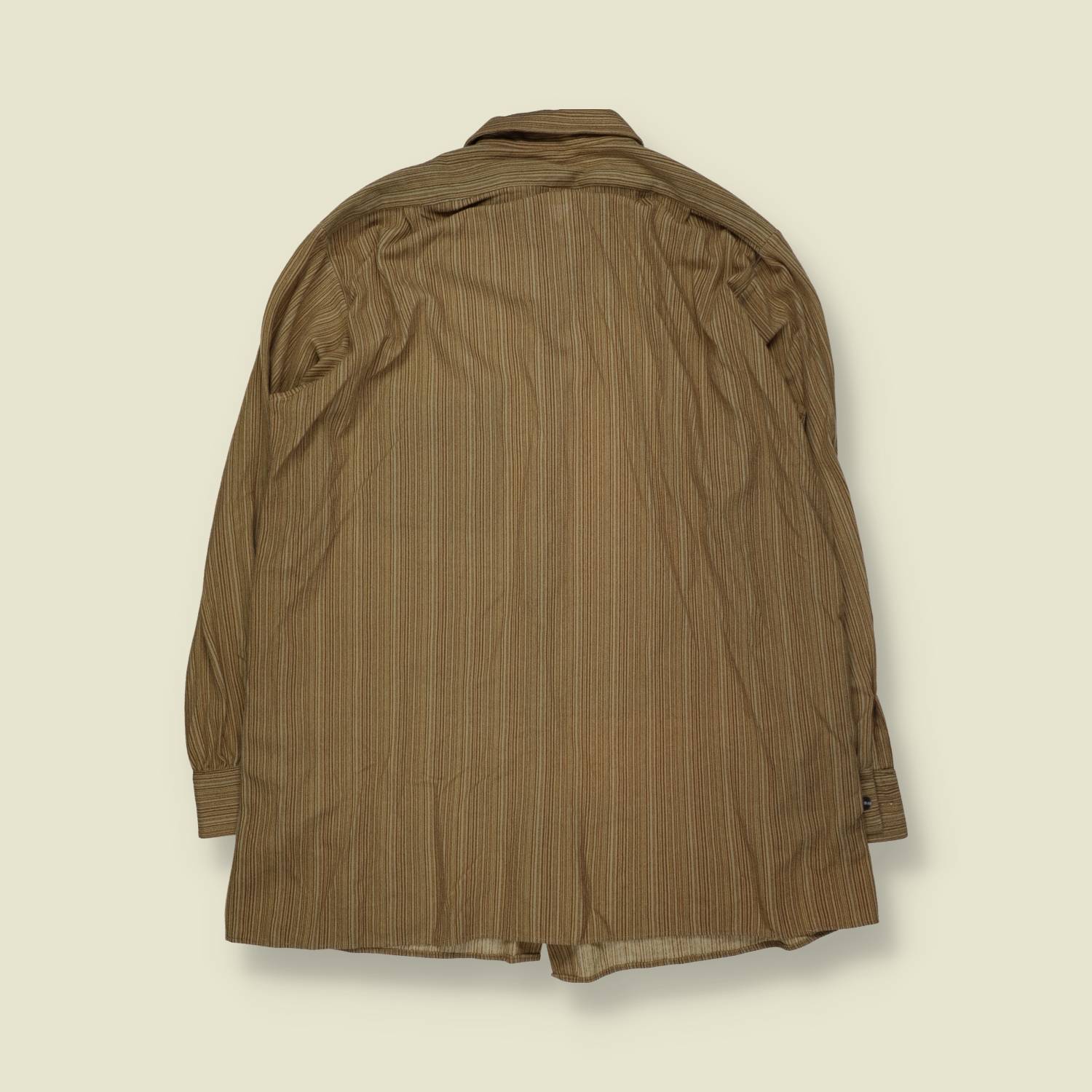 1970s | Long Sleeve Shirt | Vertical Stripe - L