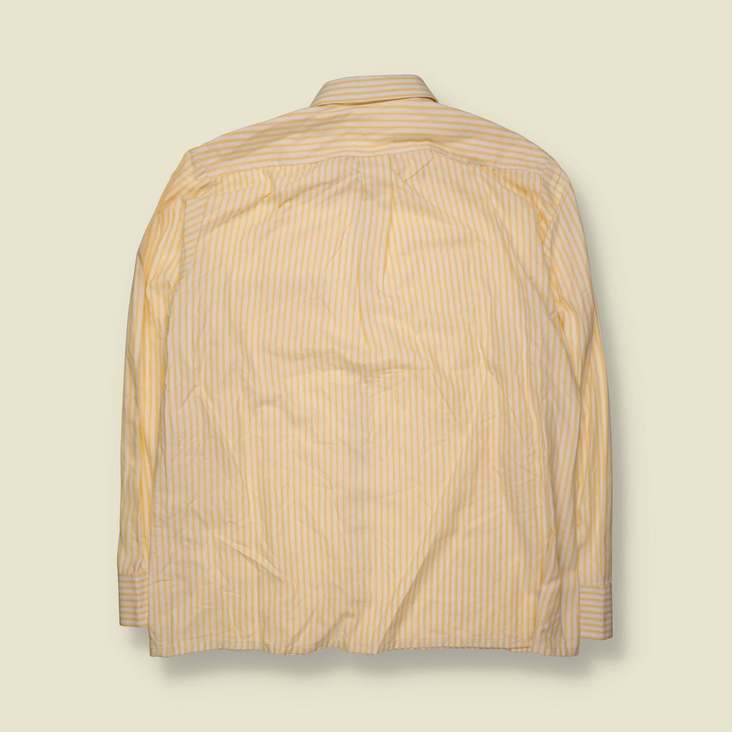 1970s | Long Sleeve Shirt | Yellow Stripe - XL