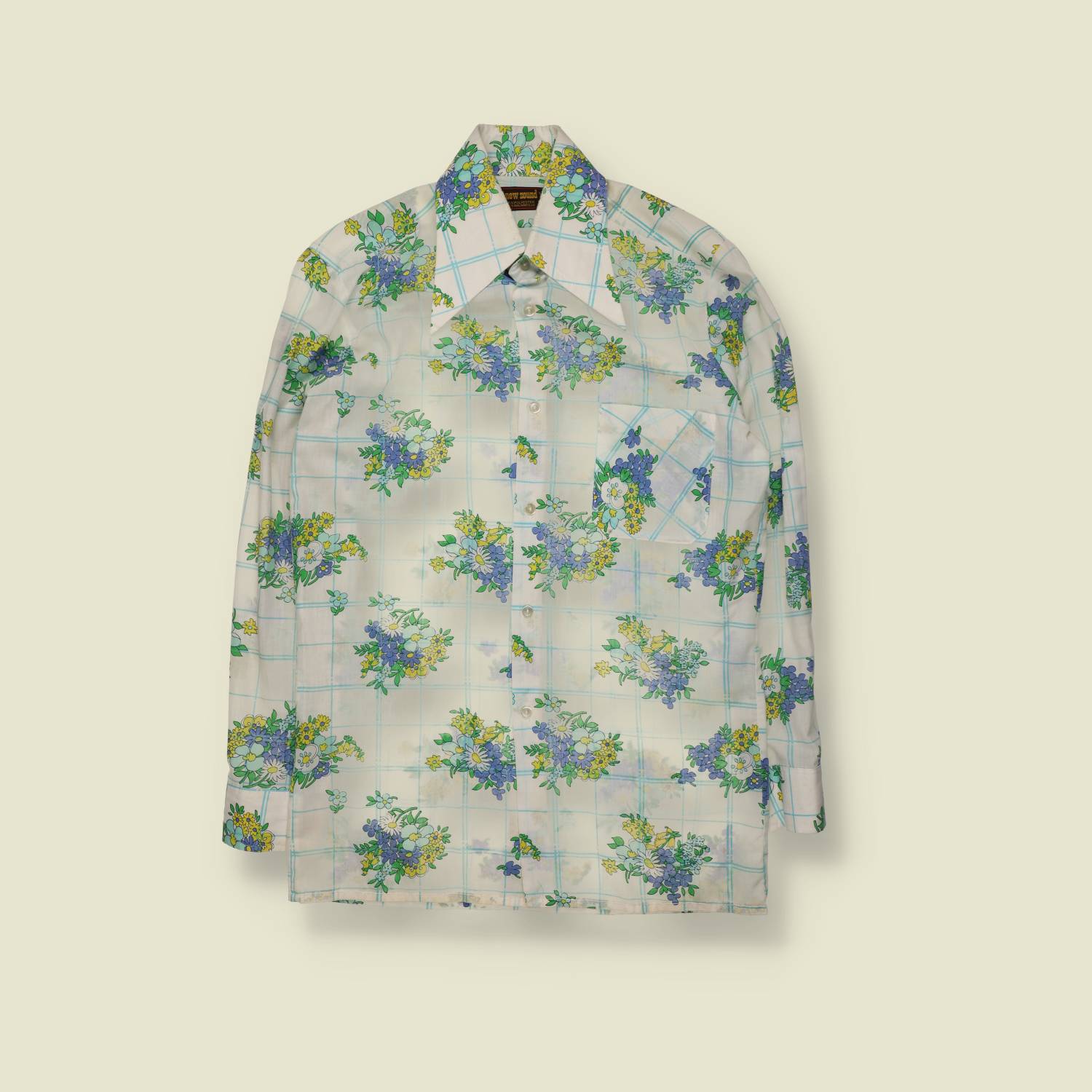 1970s | Floral Print Shirt – M