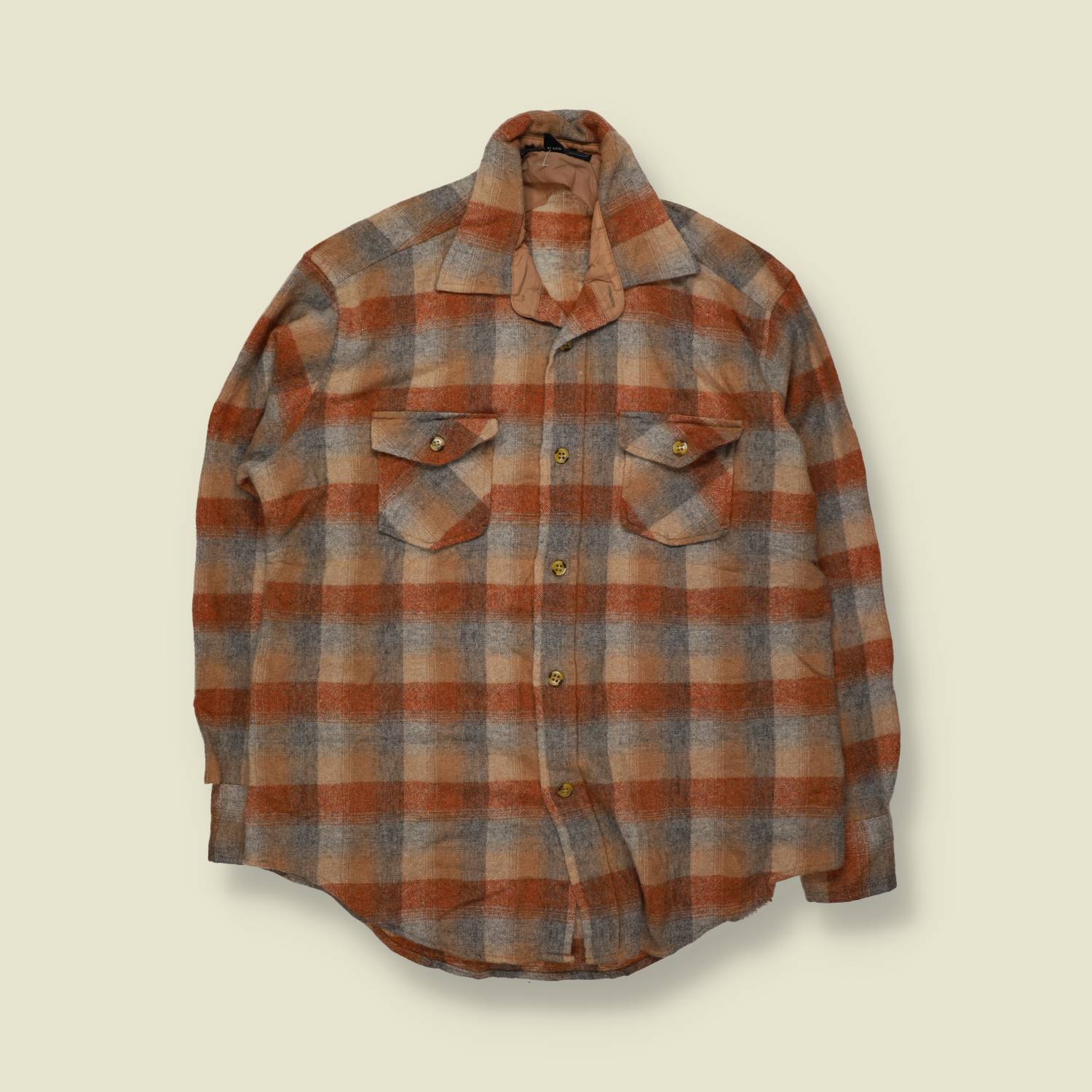 1970s | Oshman's | Plaid Wool Blend Shirt – L