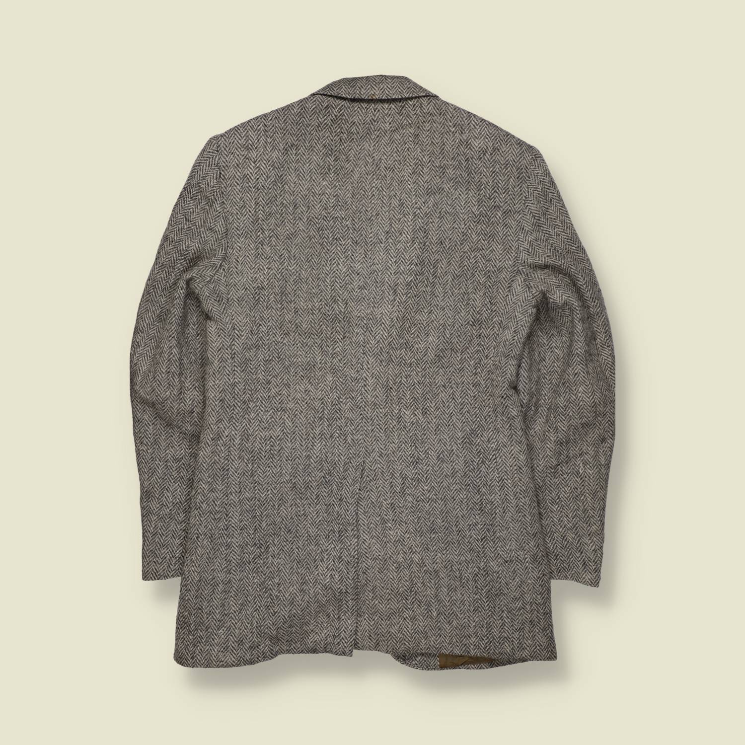 1970s | Harris Tweed | Herringbone Tailored Jacket – XXS