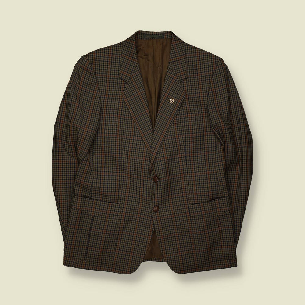 1980s | K Richard | Made in West Germany | Suit Jacket | Brown Check – M