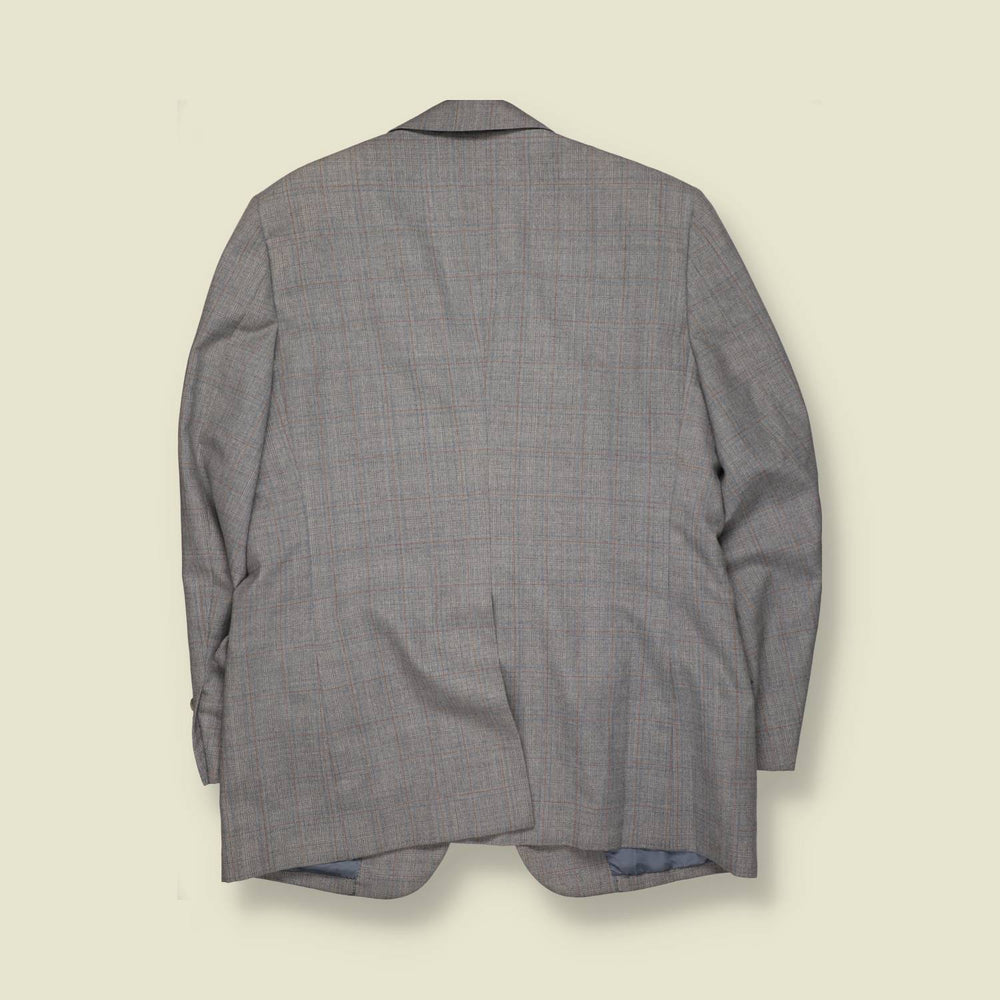 1980s | Saint Andre | Tailored Blazer | Grey Check – M