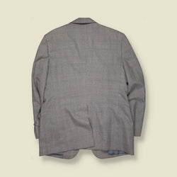 1980s | Saint Andre | Tailored Blazer | Grey Check – M