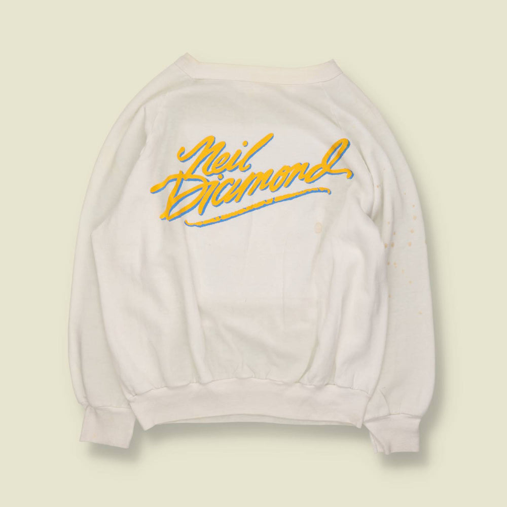 1980s | Neil Diamond | Graphic Sweatshirt | White – M