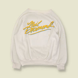 1980s | Neil Diamond | Graphic Sweatshirt | White – M