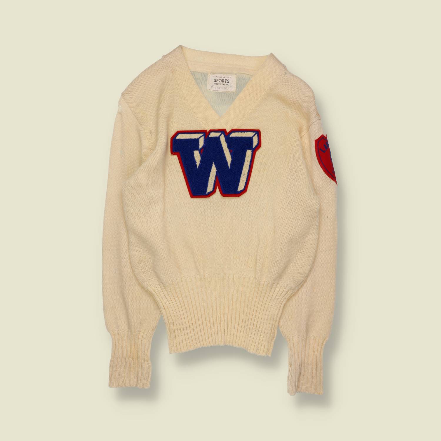1950s | Varsity Jumper | Cream | Made In USA – XXS