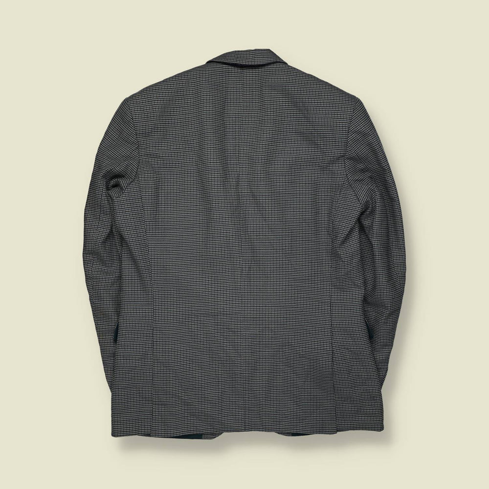 1980s | Cassan | Made in Ireland | Suit Jacket | Grey Micro Check – M