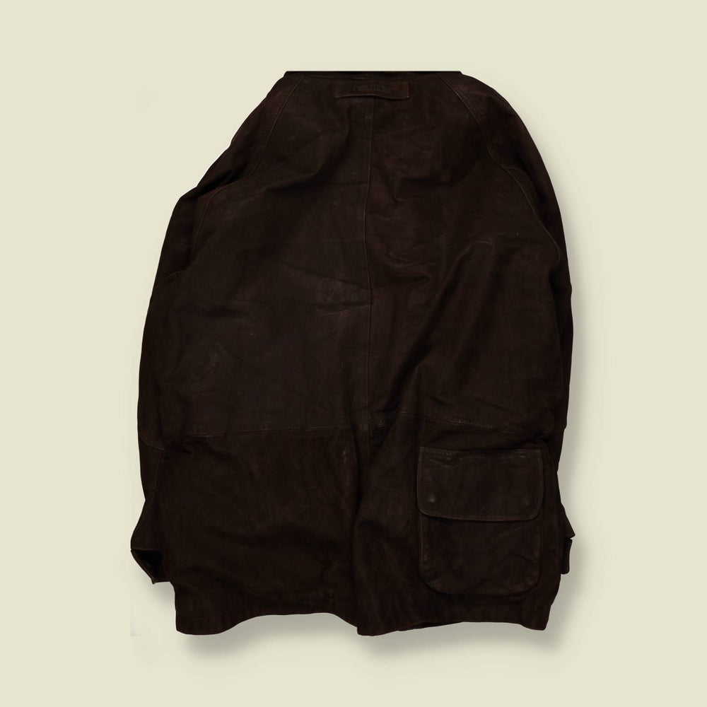 1990s | Nautica | Leather Jacket – XXXXL