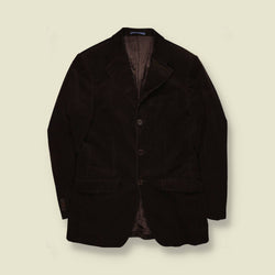 1990s | Massimo Dutti | Corduroy Blazer | Dark Brown – XS