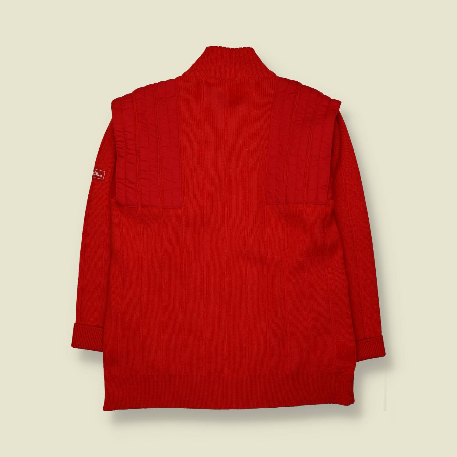 1990s-90s | Made in Italy | Marina Yachting | Full Zip Knit Jacket | Red – M