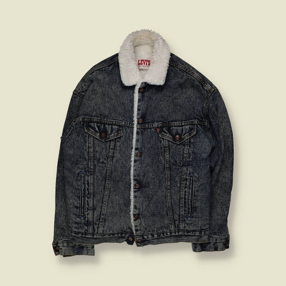 1980s | Levi’s | Sherpa Lined Denim Jacket | Acid Wash – L