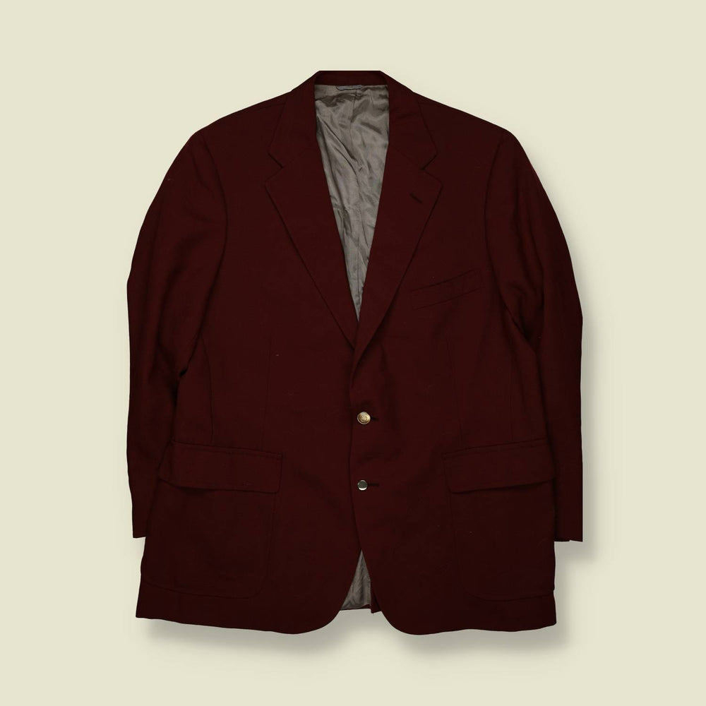 1980s | Chaps Ralph Lauren | Tailored Blazer | Burgundy – XXL