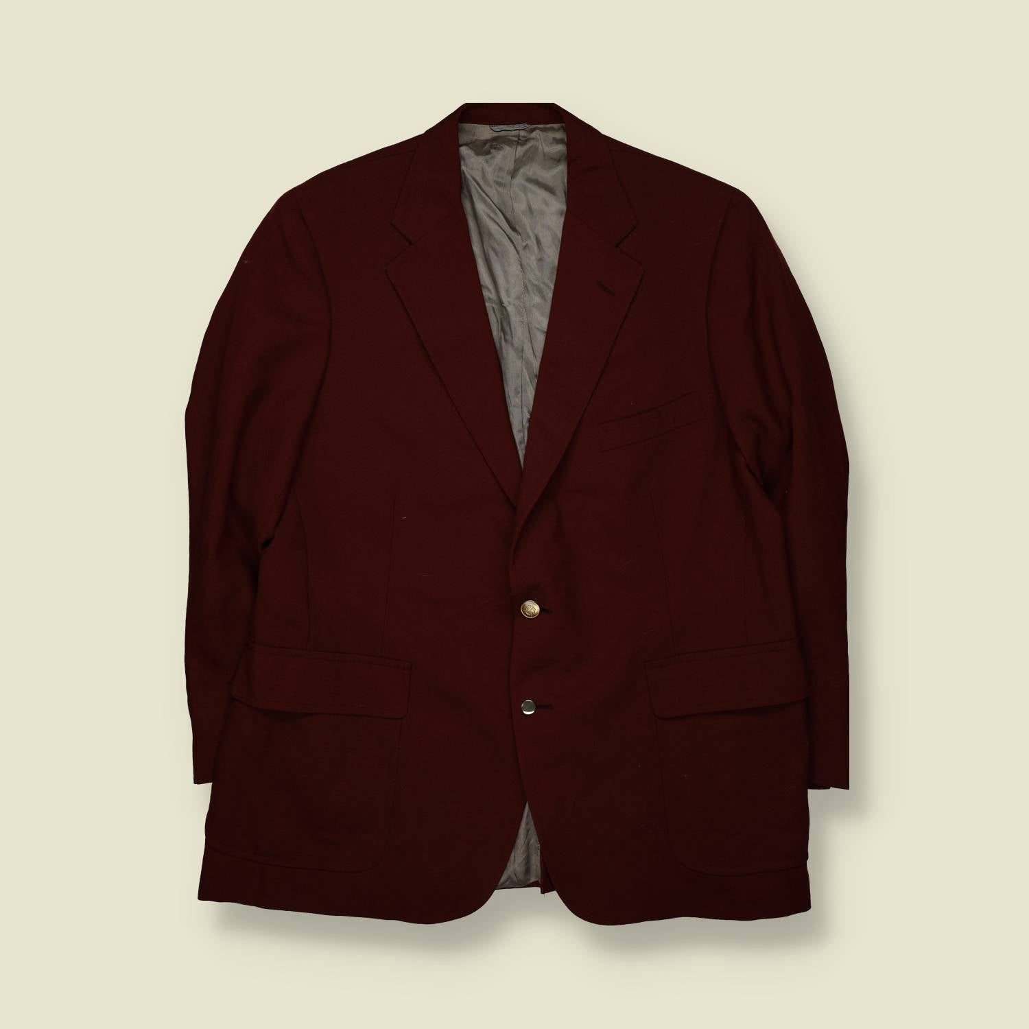 1980s | Chaps Ralph Lauren | Tailored Blazer | Burgundy – XXL