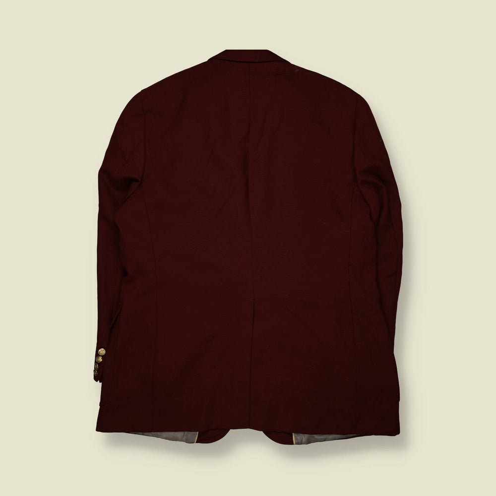 1980s | Chaps Ralph Lauren | Tailored Blazer | Burgundy – XXL