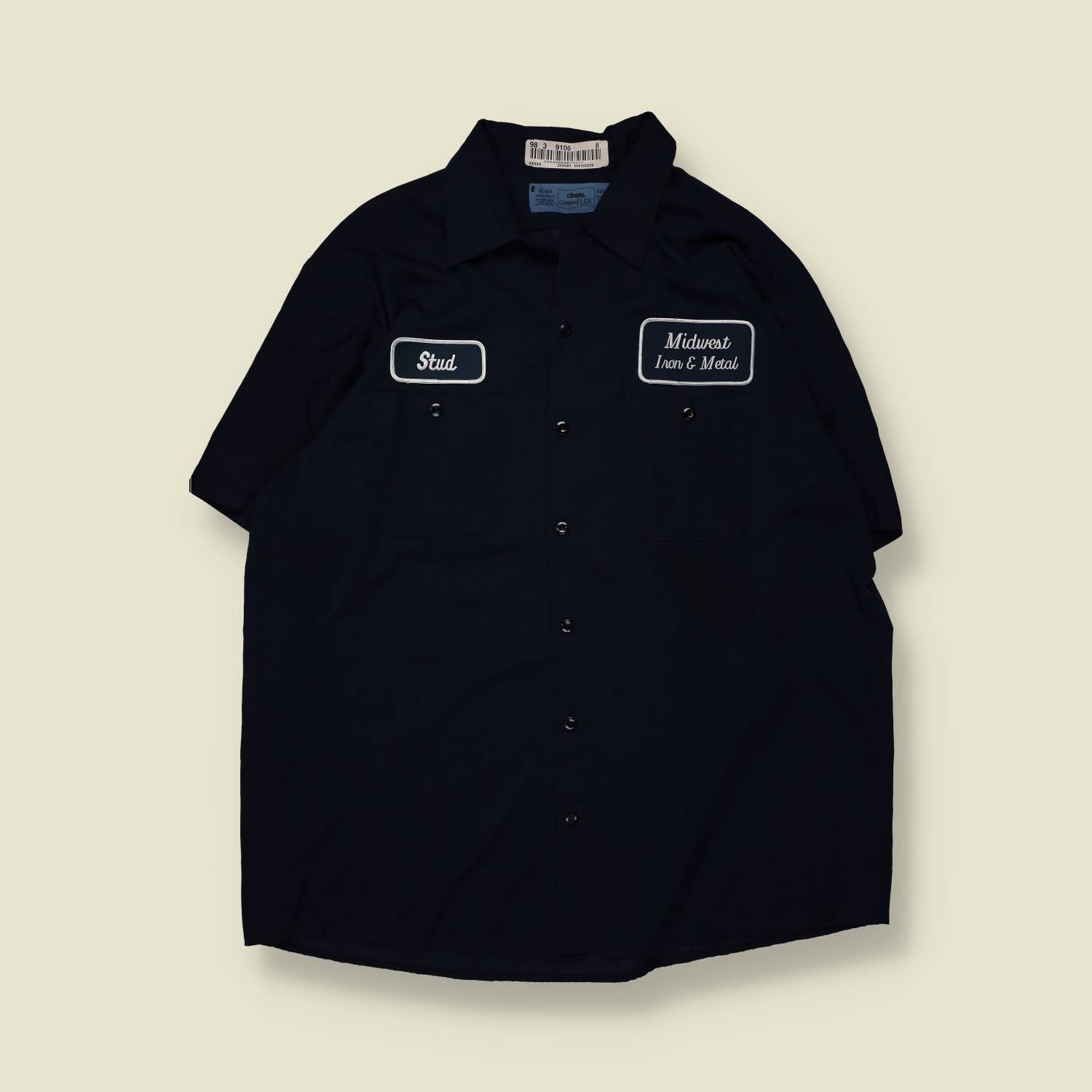 1990s–2000s | Cintas | Midwest Iron & Metal Work Shirt – XXXXL