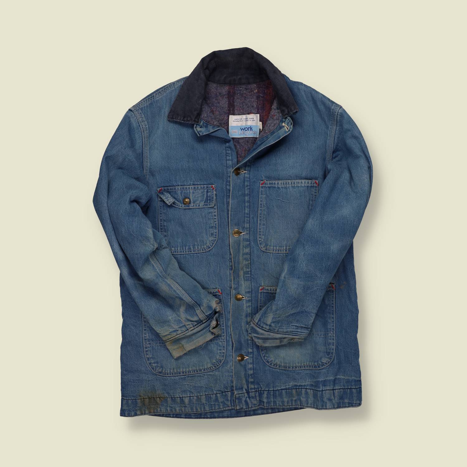 1970s Sears Work Leisure Denim Chore Coat - M