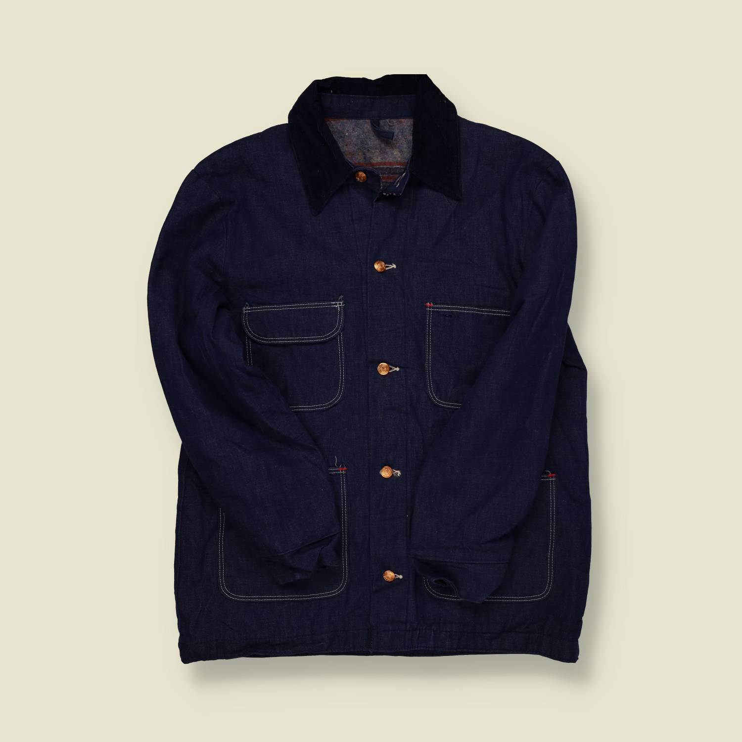 1970s Blue Bell Wrangler Denim Chore Coat - M/L