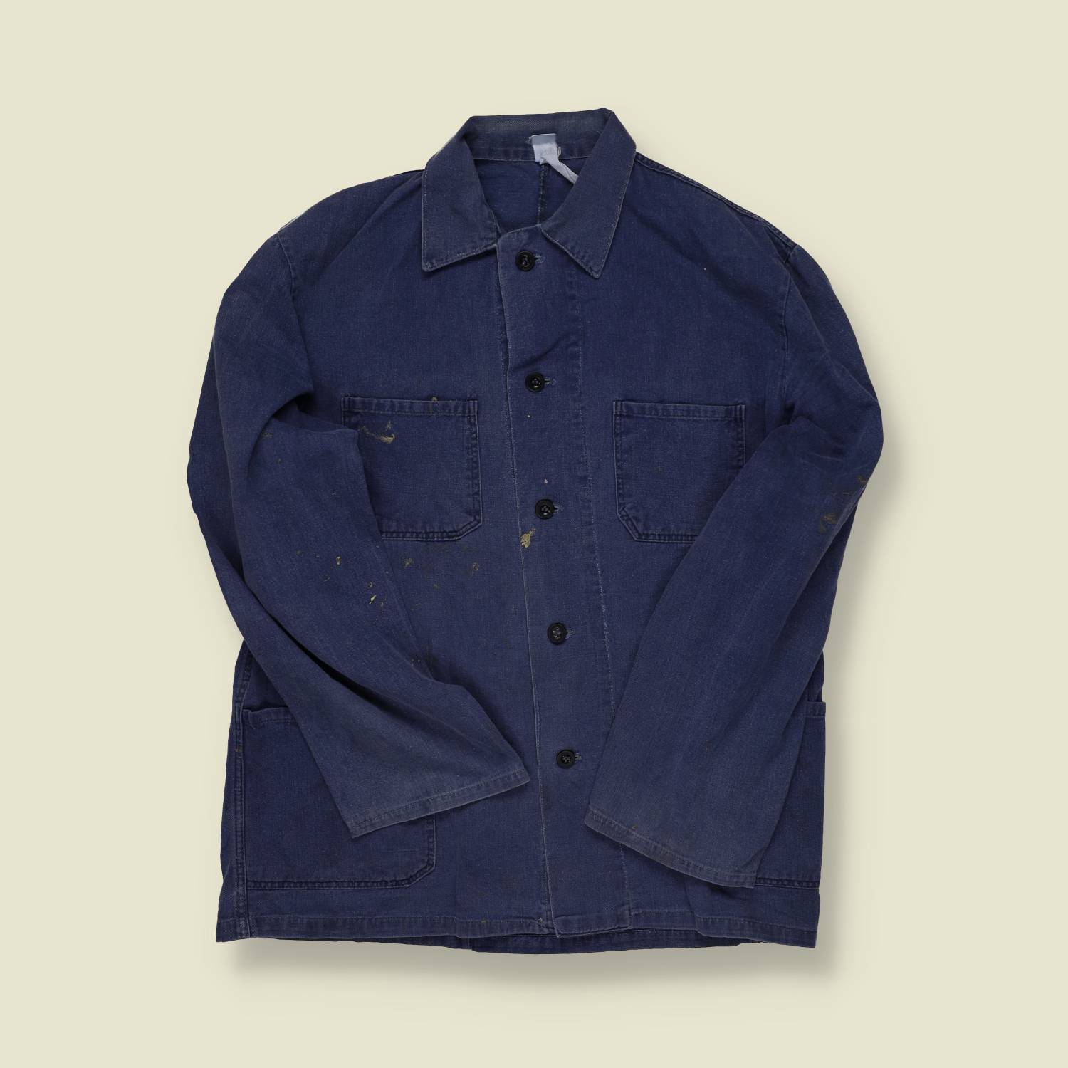 1980s French Indigo Cotton Chore Jacket – M
