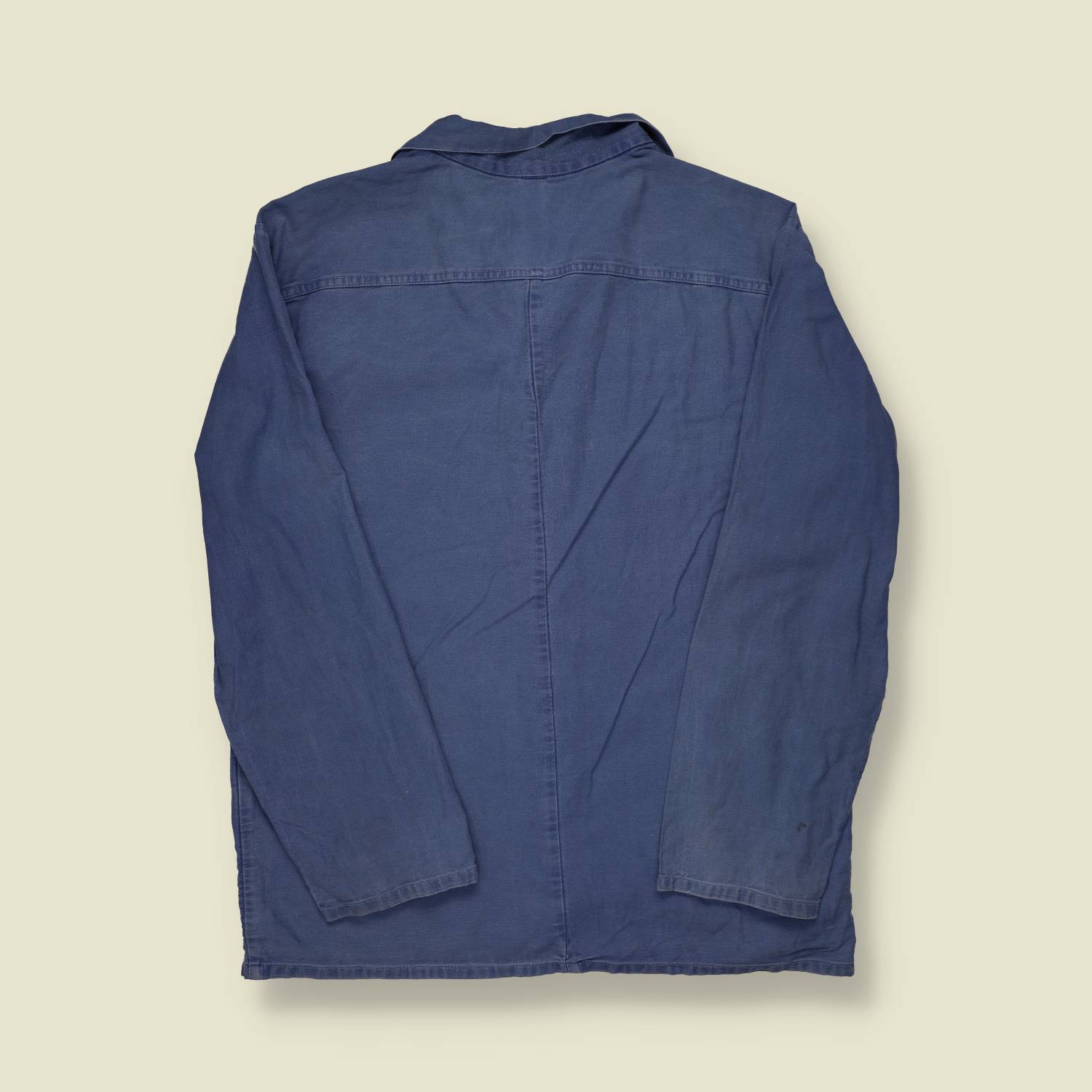 1980s French Blue Cotton Chore Jacket - L