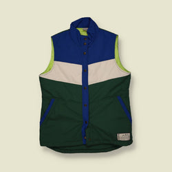 1990s KAVU Colour Block Puffer Vest - S