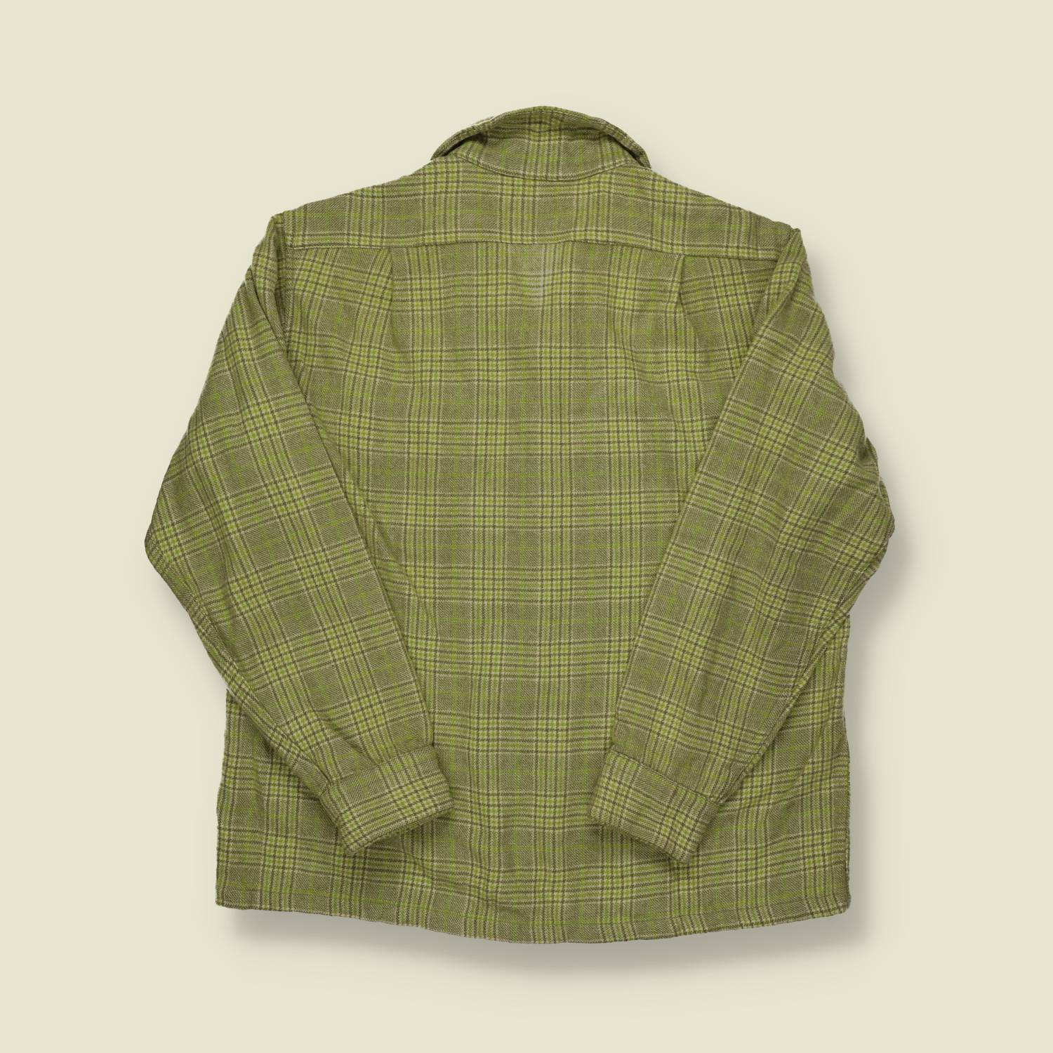 1970s Pendleton Wool Board Shirt (Light Green Plaid) - M