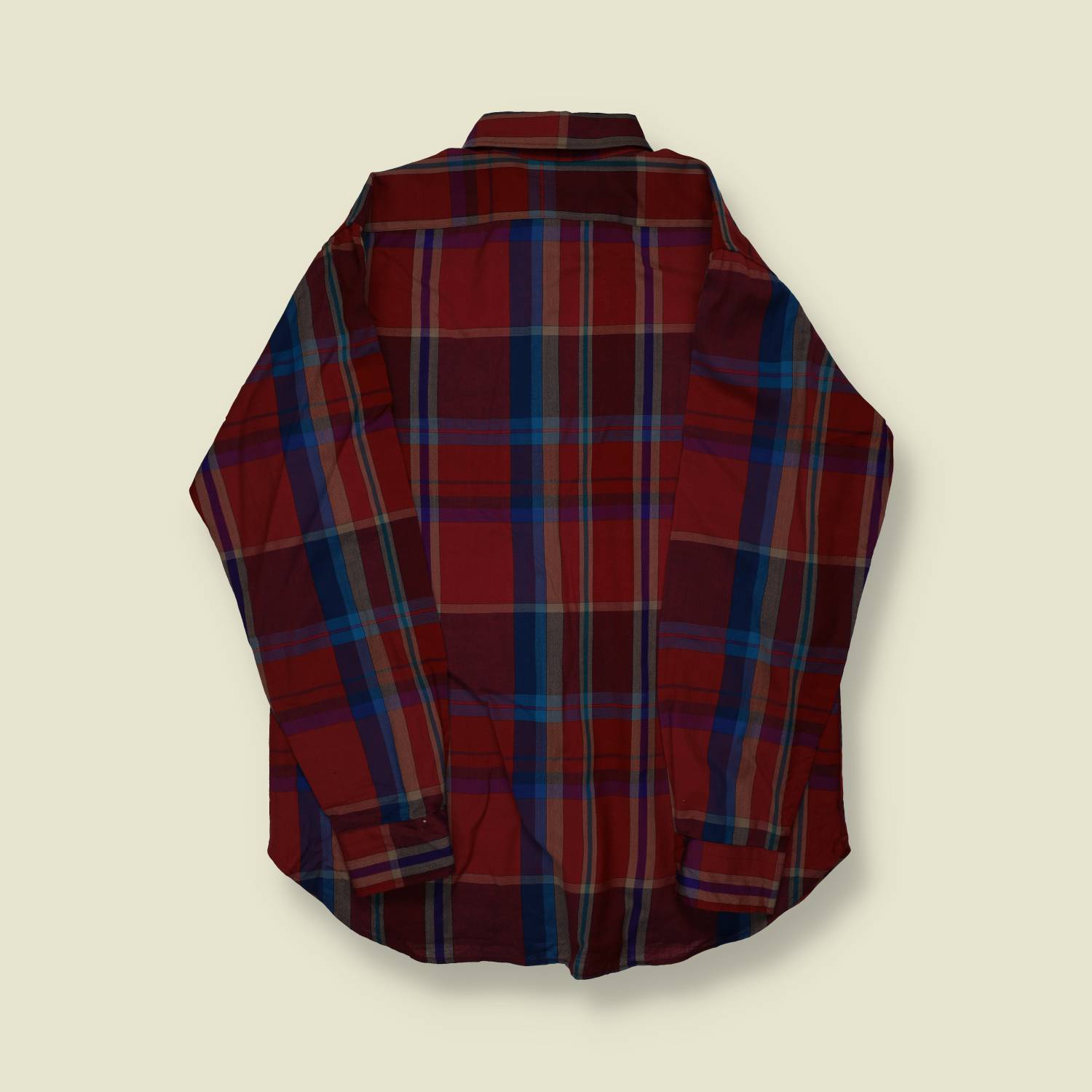 1970s Sir Pendleton Wool Shirt (Red & Blue Plaid) - L