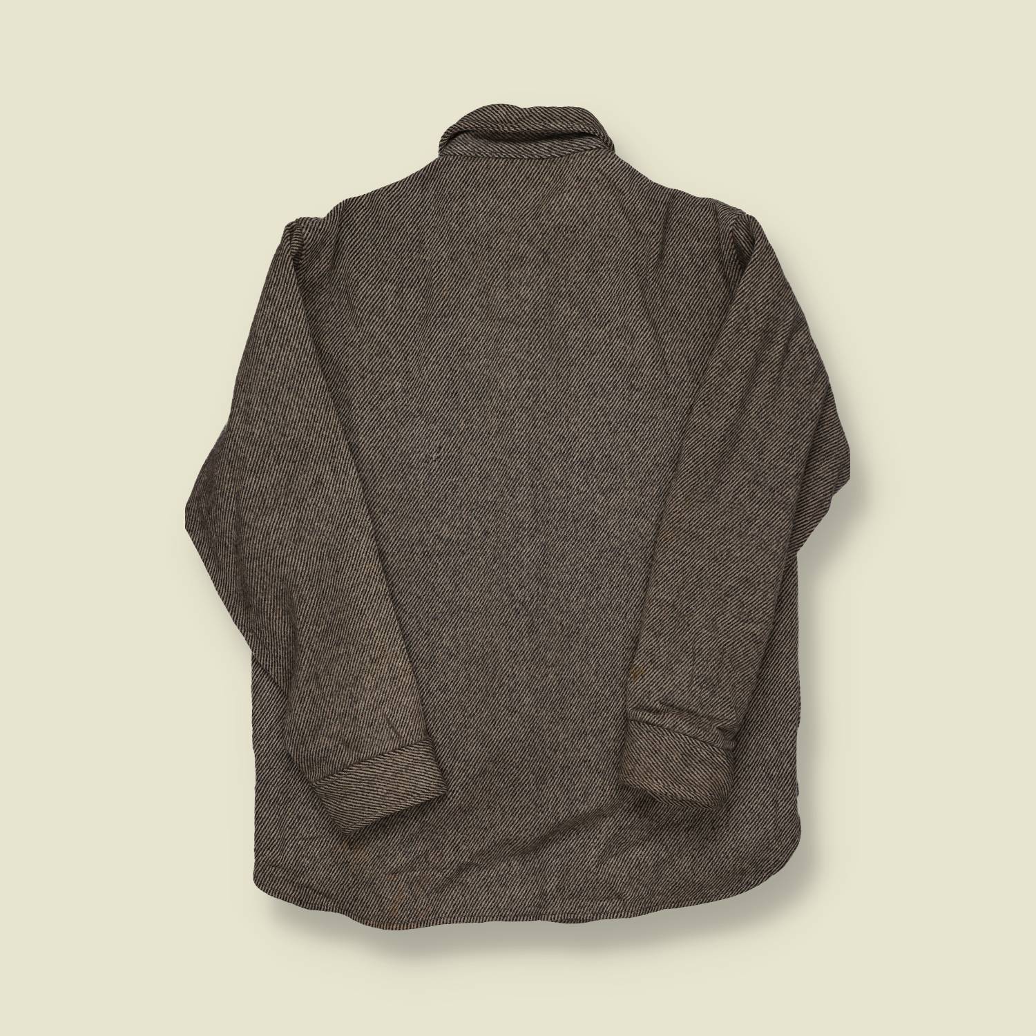 1970s Woolrich Wool Herringbone Overshirt (Dark Grey) - S