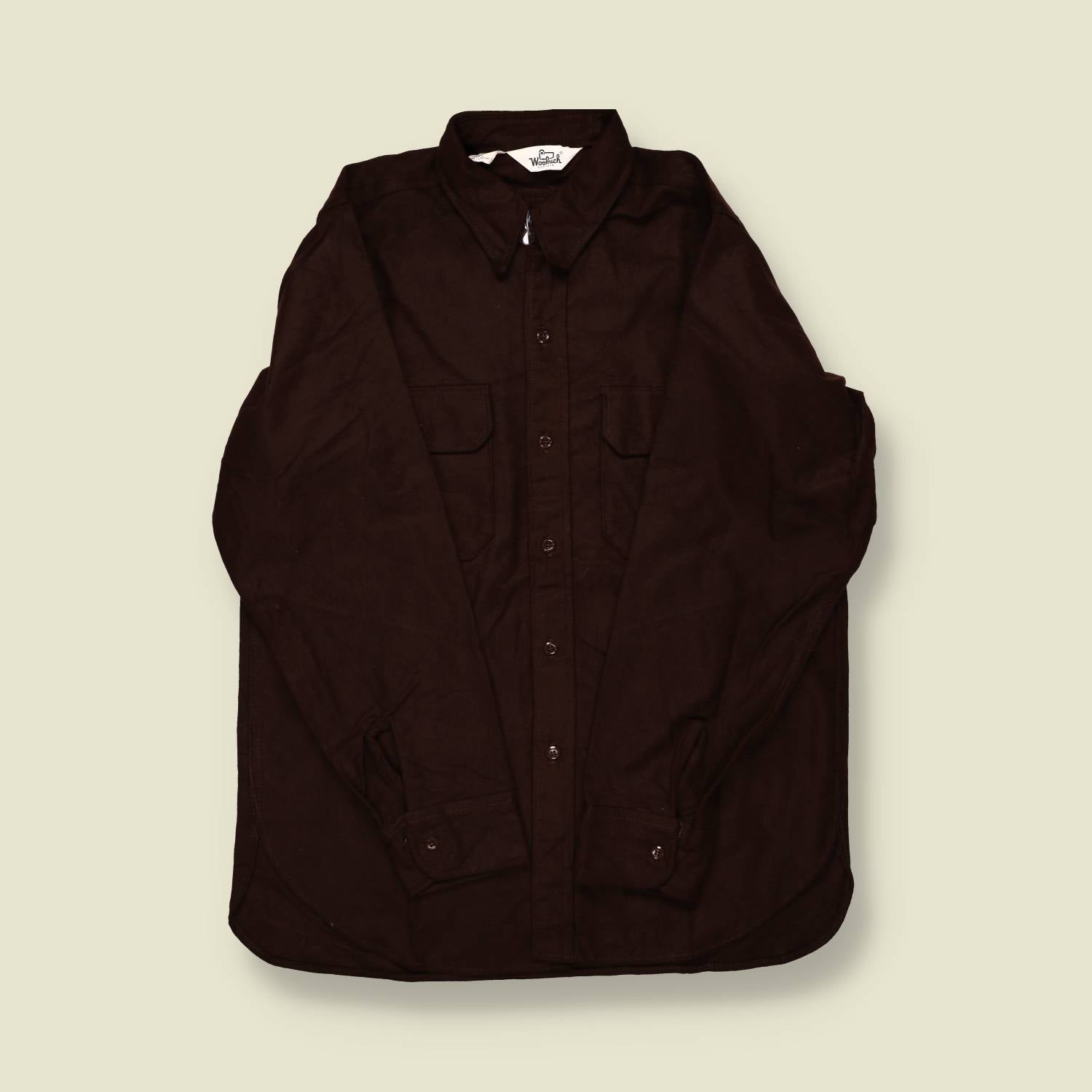 1990s Woolrich Wool Overshirt (Deadstock, Brown) - L