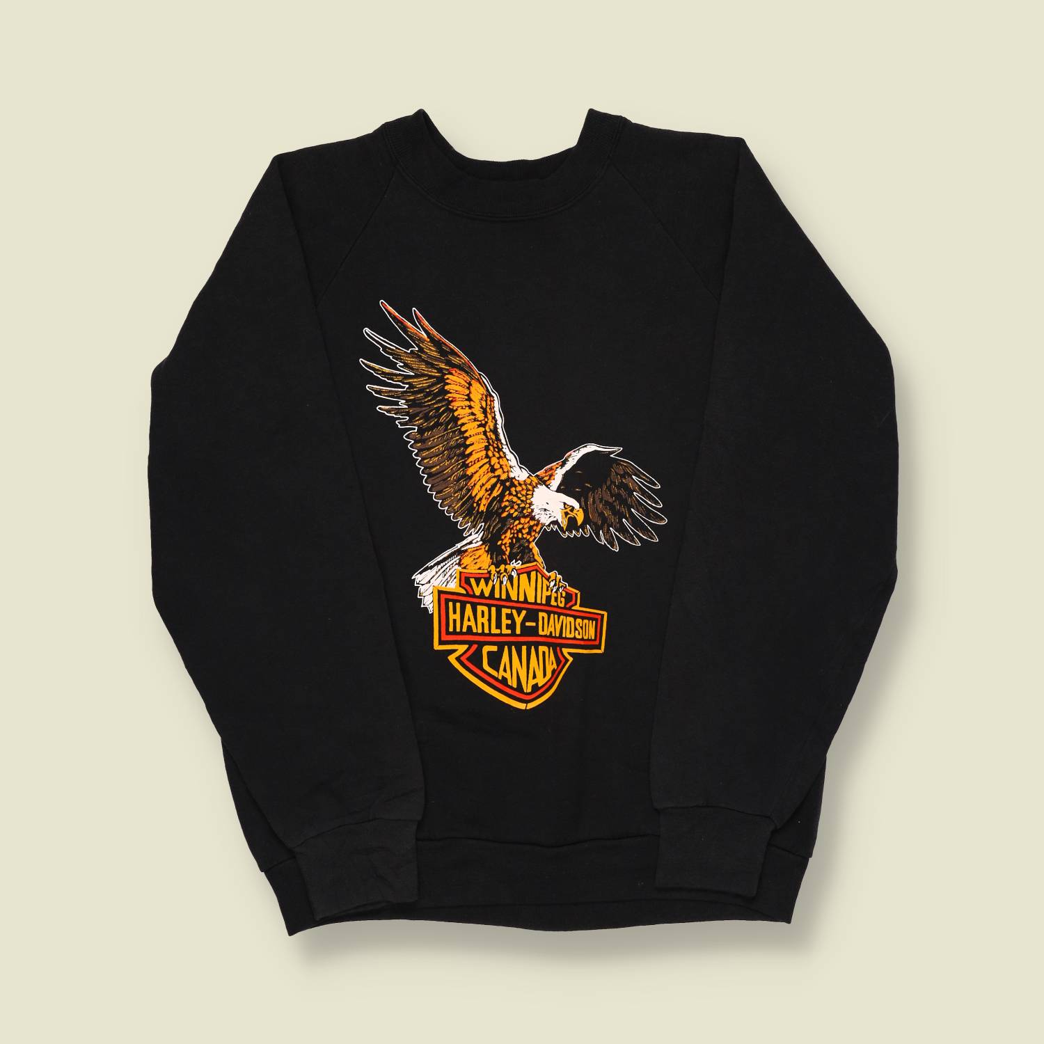 1980s Harley-Davidson Winnipeg Canada Eagle Sweatshirt - M